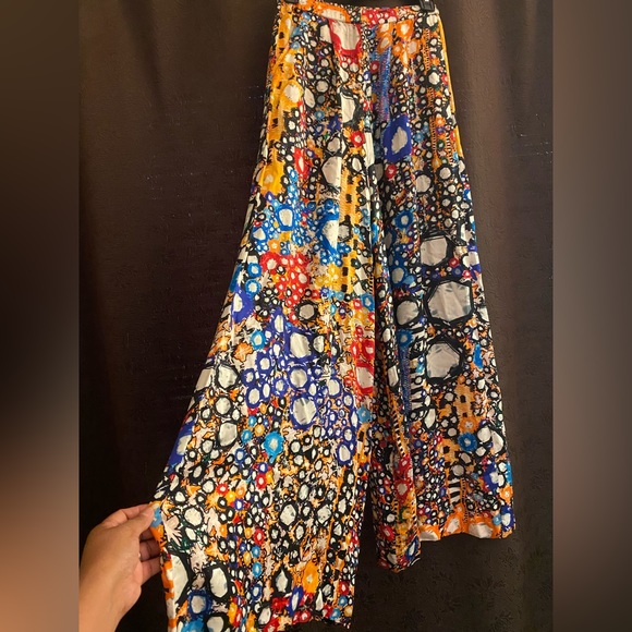 Saaksha & Kinni Blue Printed Mirror Trousers XS - Picture 7 of 16